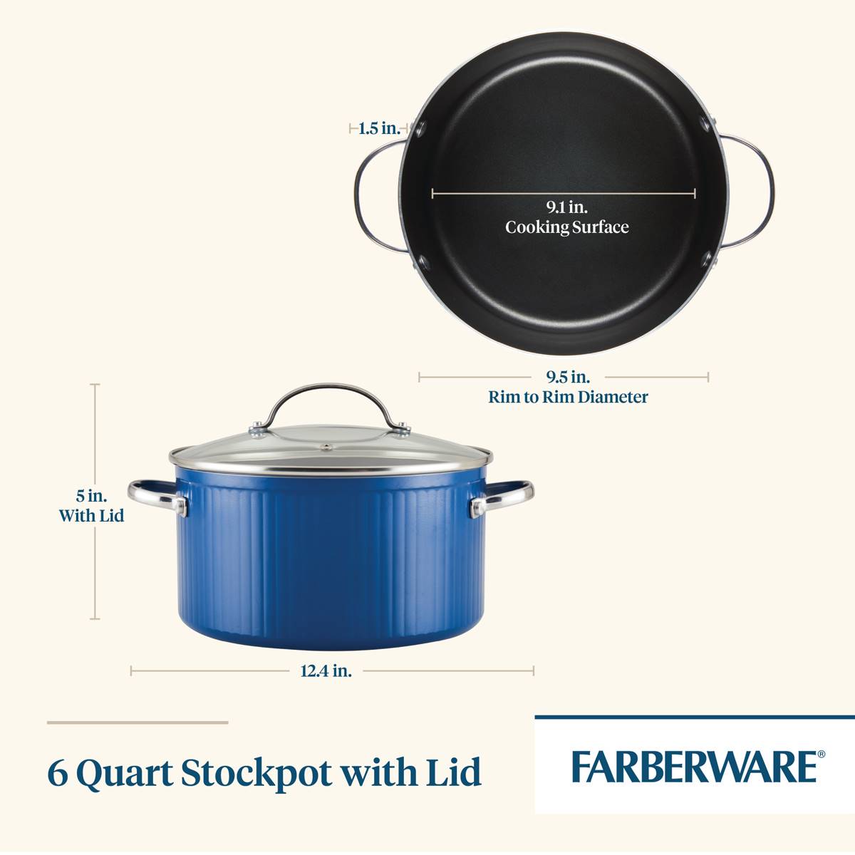 Farberware(R) Style 6qt. Nonstick Cookware Stockpot