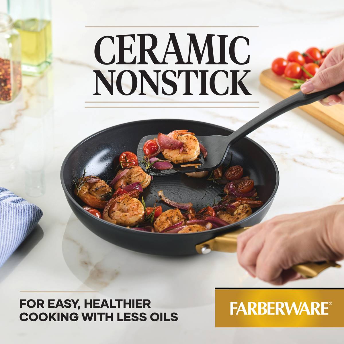 Farberware(R) Forged Induction Ceramic Nonstick 10in. Frying Pan