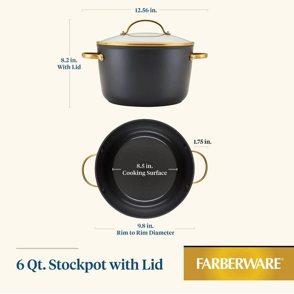 Farberware(R) Forged Induction 6qt. Stockpot w/ Lid alternate view