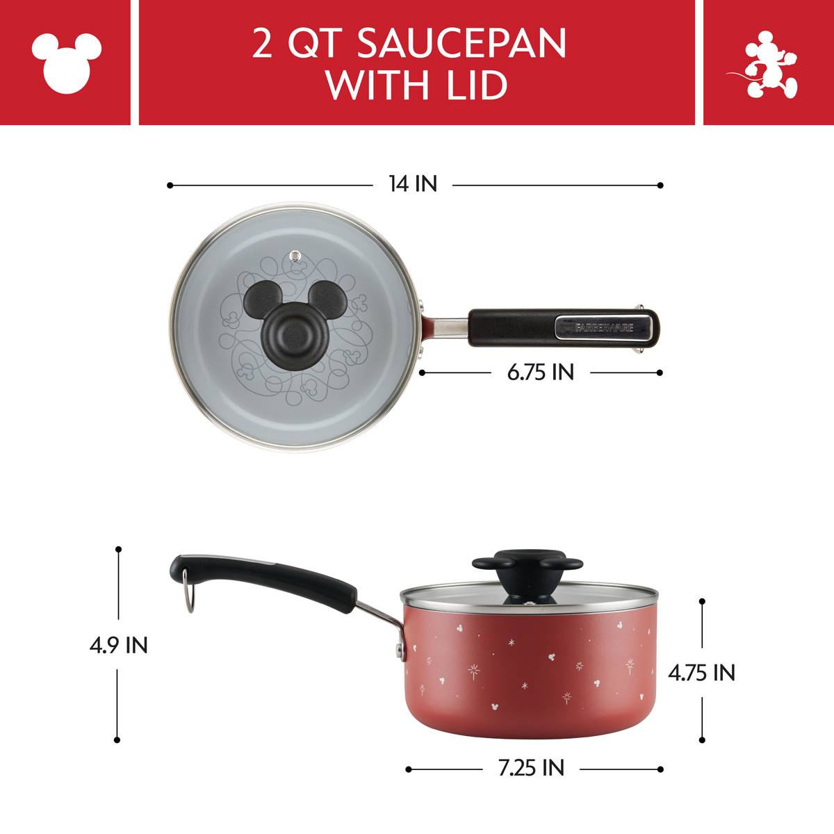 Farberware(R) Disney Bon Voyage Ceramic Nonstick 2qt. Saucepan