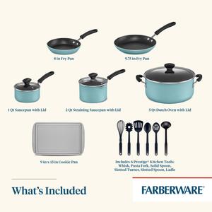 Farberware(R) DiamondMax(tm) Nonstick 15pc. Cookware Set - Aqua alternate view