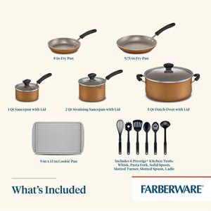 Farberware(R) DiamondMax(tm) Nonstick 15pc. Cookware Set - Copper alternate view