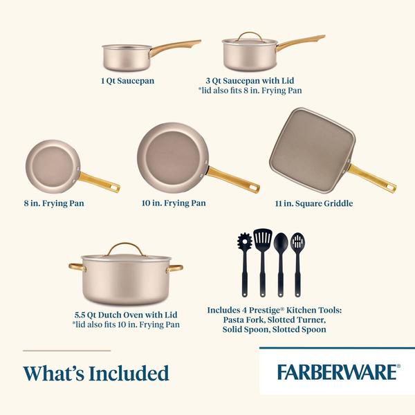 Farberware(R) Radiant 12pc. Cookware Set - Champagne alternate view