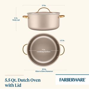 Farberware(R) Radiant 5.5qt. Dutch Oven w/ Lid - Champagne alternate view