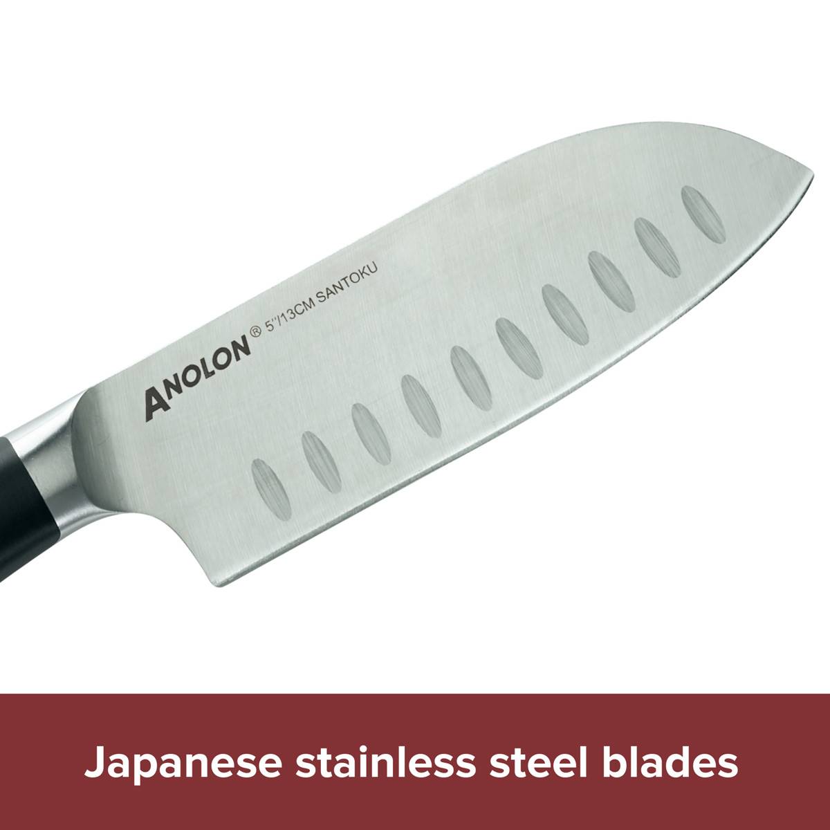 Anolon(R) AlwaysSharp 8pc. Japanese Steel Knife Block Set