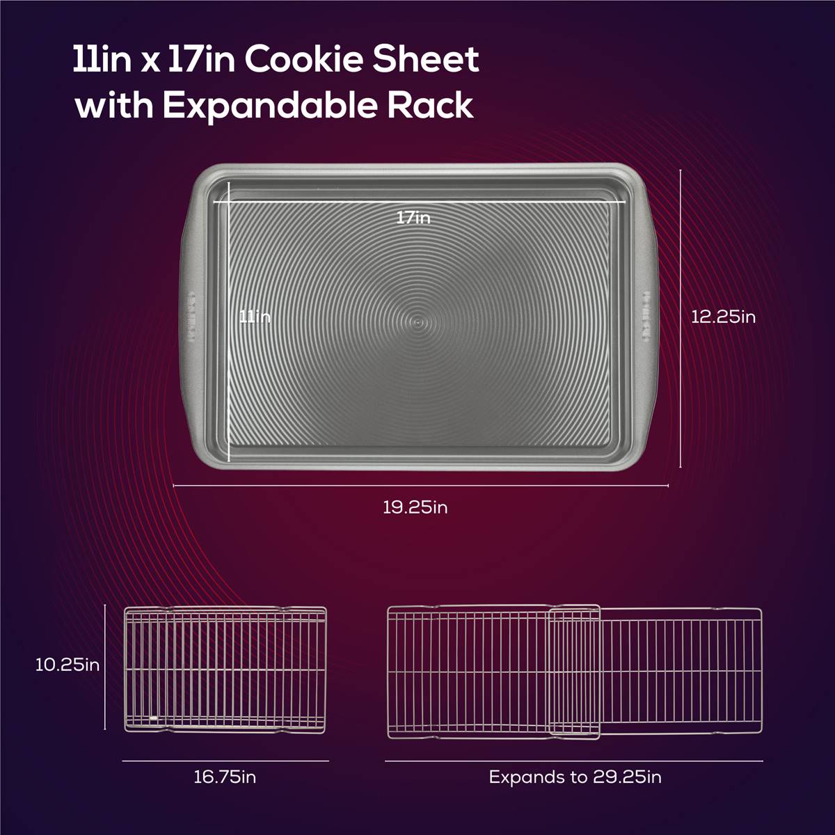 Circulon Bakeware Baking Sheet Pan And Cooling Rack 3pc. Set