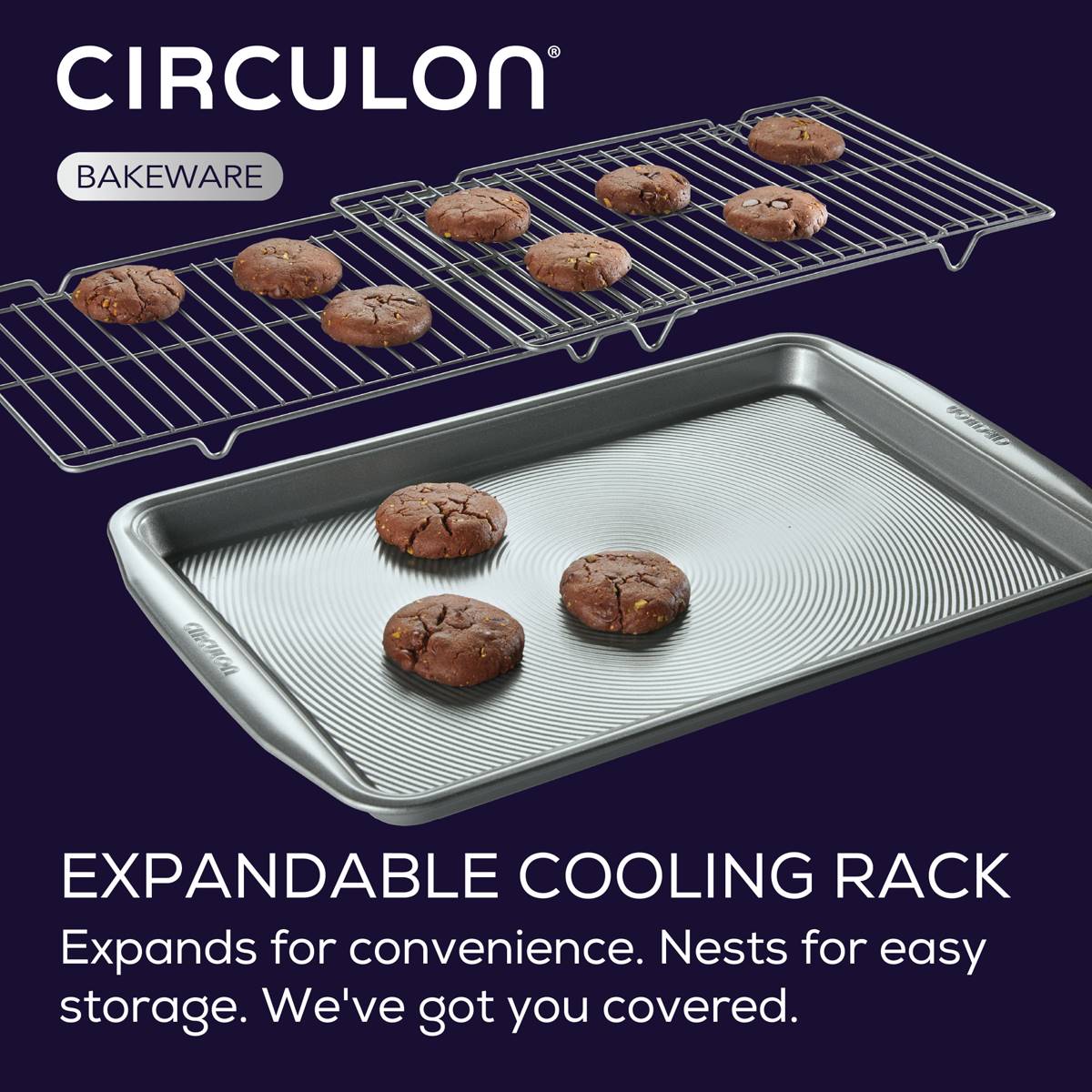 Circulon Bakeware Baking Sheet Pan And Cooling Rack 3pc. Set