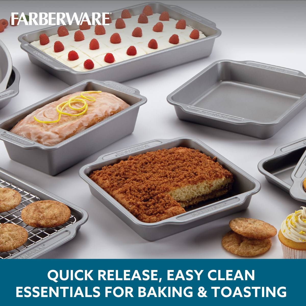 Farberware(R) Non-Stick Bakeware Double Batch Muffin & Cupcake Pan