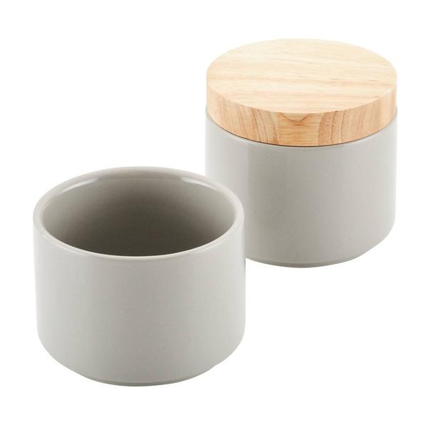 Rachael Ray 2pc. Ceramic Stacking Spice Box Set w/Lid-Grey