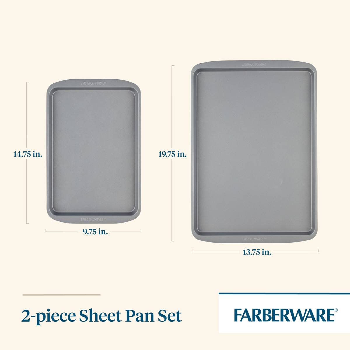 Farberware(R) 2pc. SmartBrown Bakeware Non-Stick Sheet Pan Set