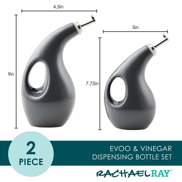 Rachael Ray 2pc. Ceramic EVOO Oil/Vinegar Dispensing Set - Grey alternate view