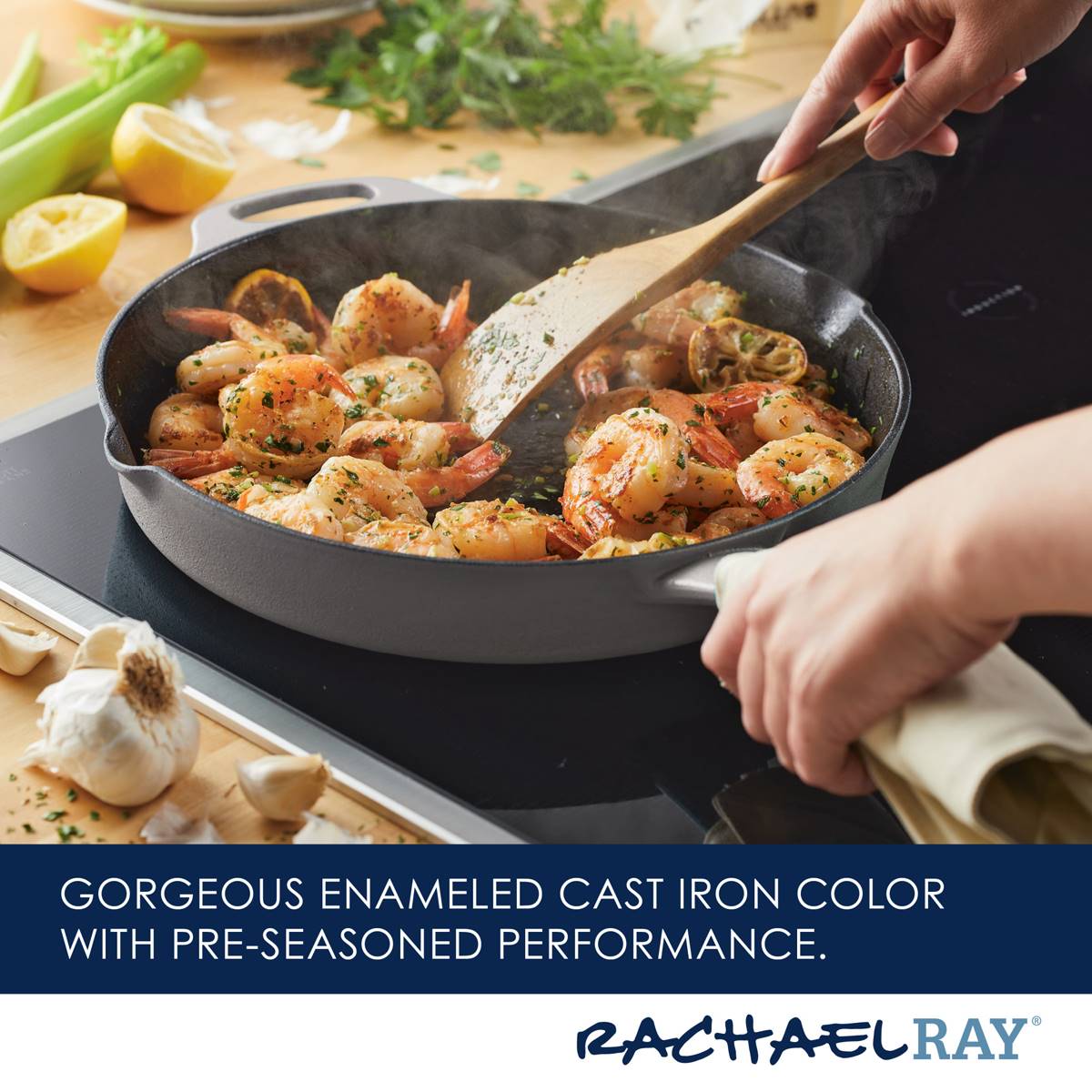 Rachael Ray Premium Rust-Resistant(tm) Cast Iron Skillet - 12-Inch