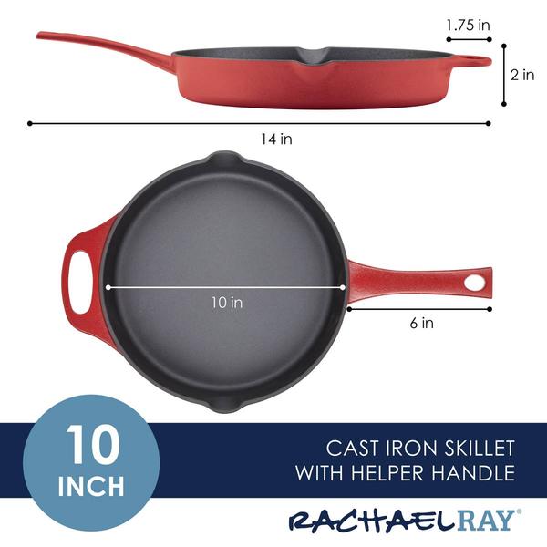 Rachael Ray 10in. Premium Rust-Resistant Cast Iron Skillet alternate view