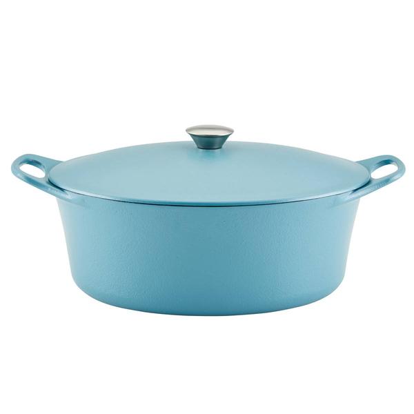 Rachael Ray Premium RUST-RESISTANT Cast Iron Dutch Oven-6.5-Quart
