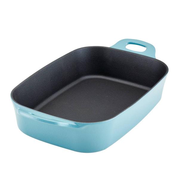 Rachael Ray Premium RUST-RESISTANT(tm) 9in. Cast Iron Roasting Pan
