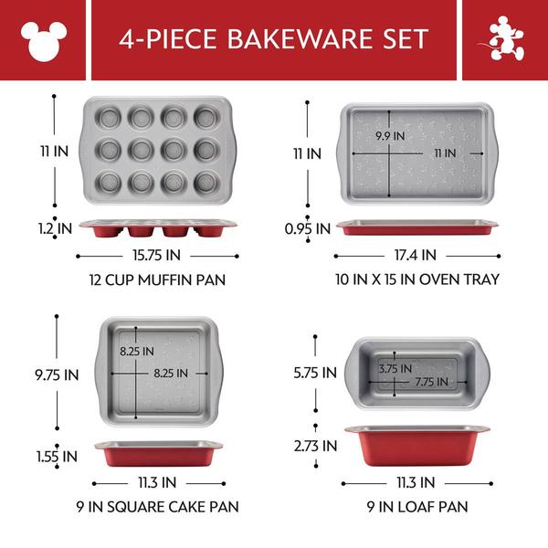 Farberware(R) Disney Bake with Mickey Nonstick 4pc. Bakeware Set alternate view