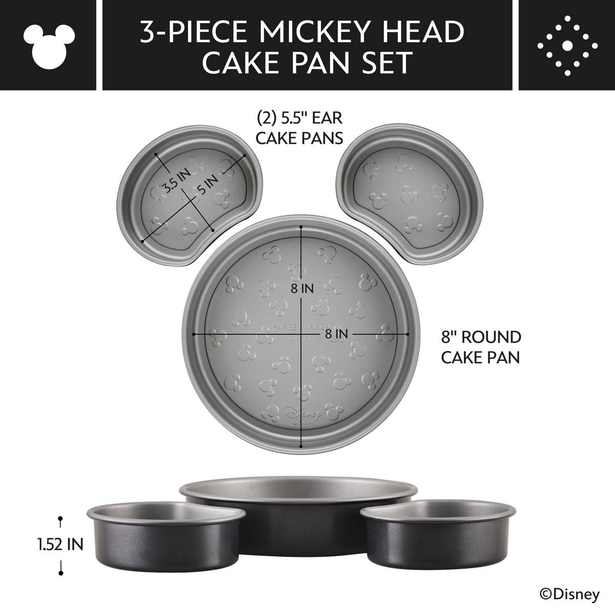 Farberware(R) Disney Bake With Mickey Nonstick 3pc. Cake Pan Set