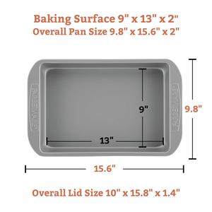 Farberware(R) 9x13 Non-Stick Bakeware Rectangular Cake Pan with Lid alternate view