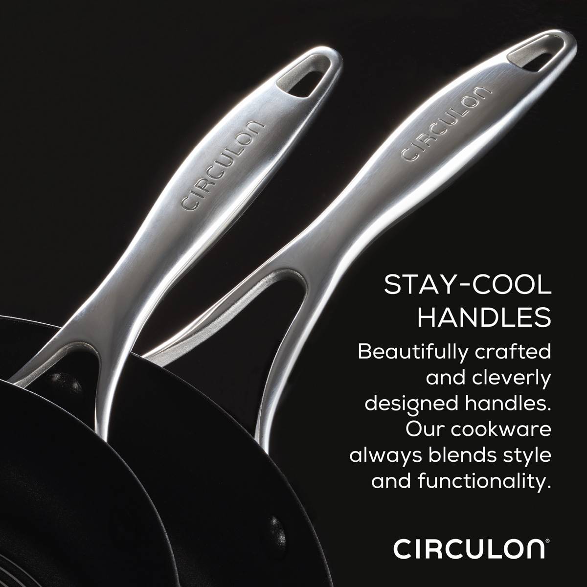 Circulon(R) 2pc. Stainless Steel Frying Pan Set