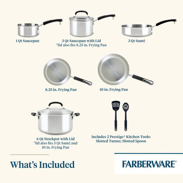 Farberware(R) Brilliance Stainless Steel 10pc. Cookware Set alternate view