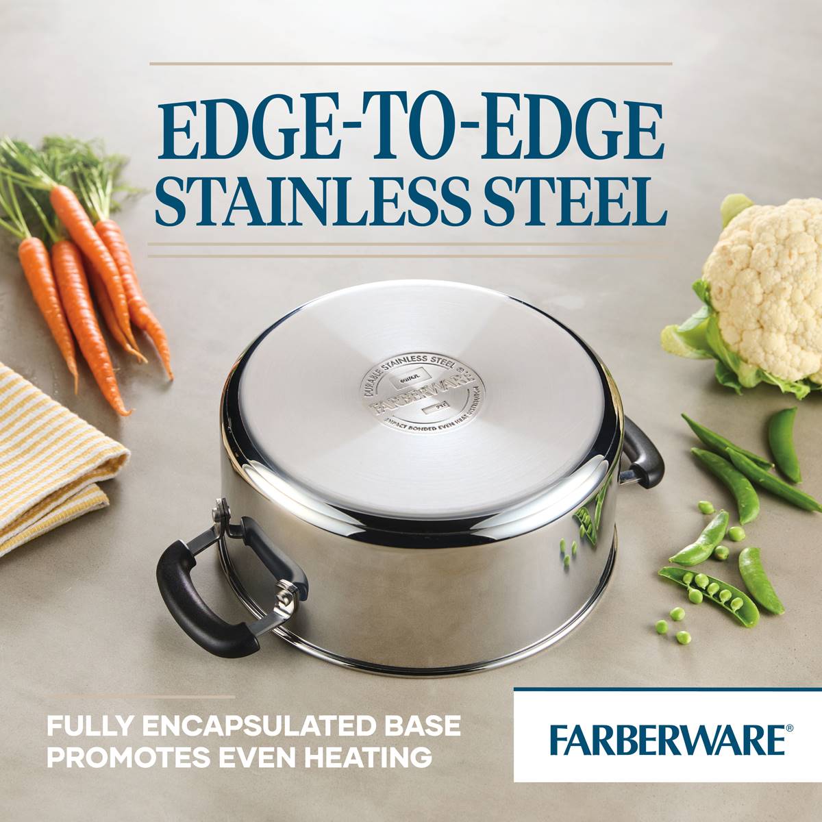 Farberware(R) Brilliance Stainless Steel 5qt. Dutch Oven W/ Lid