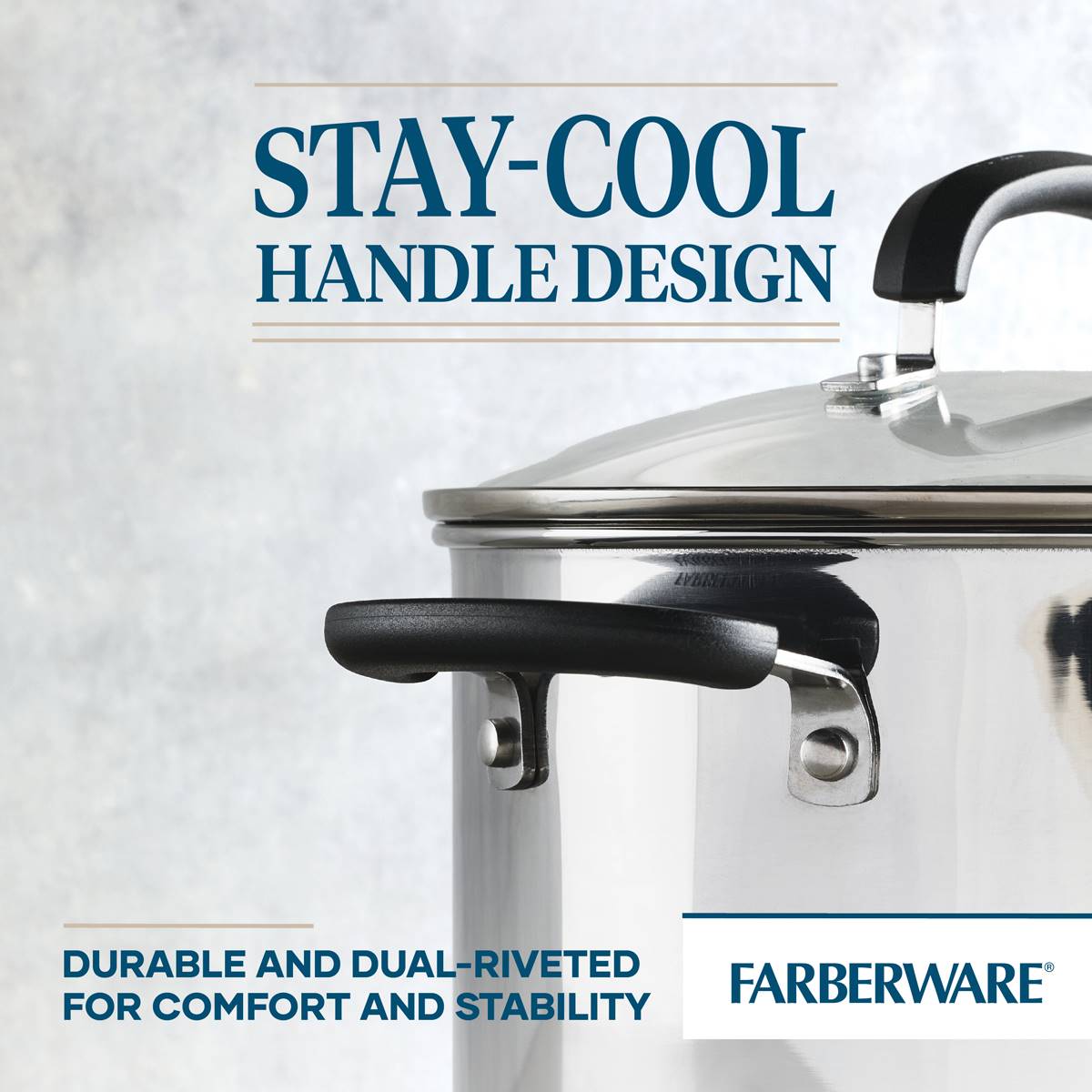 Farberware(R) Brilliance Stainless Steel 8qt. Stockpot W/ Lid