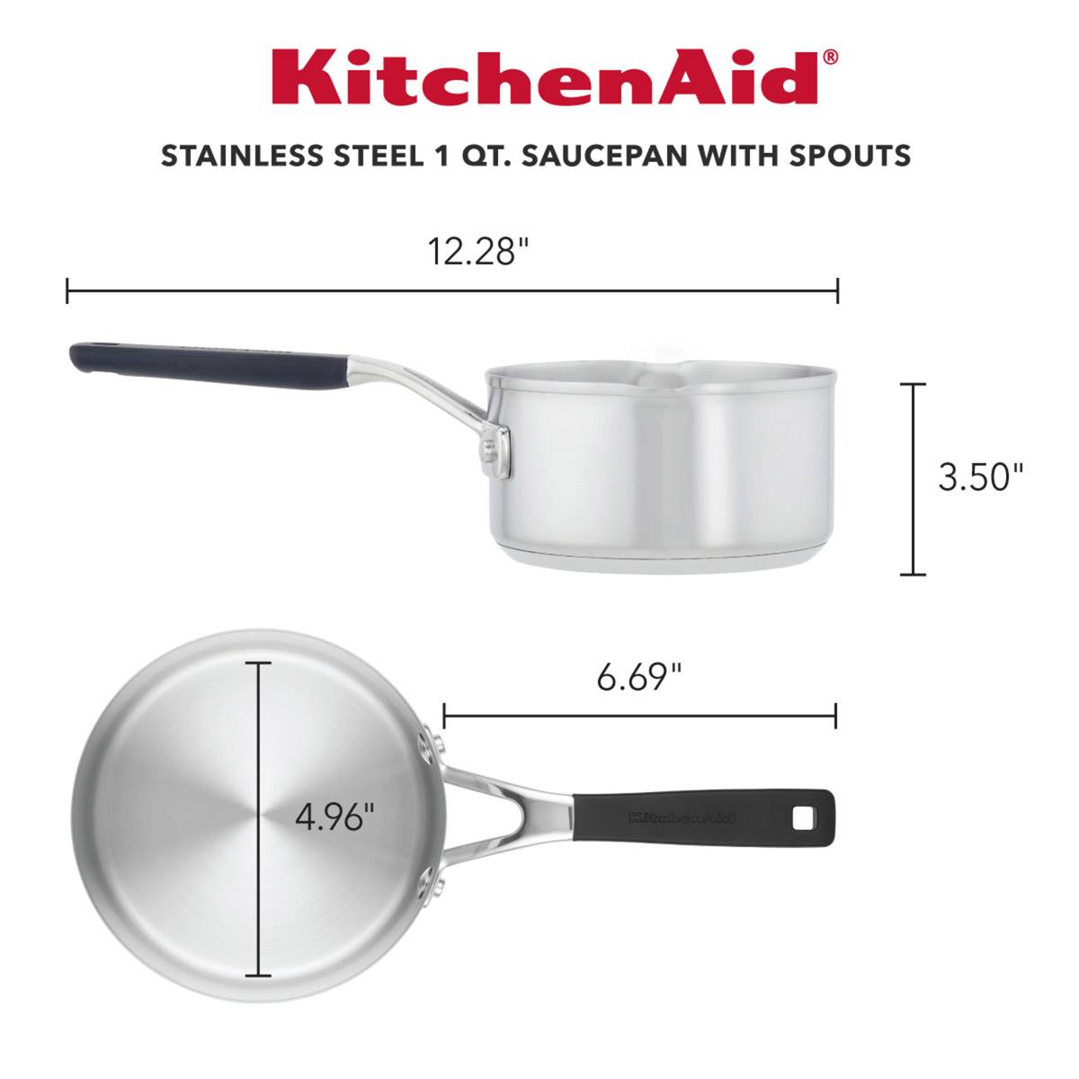 KitchenAid(R) 1qt. Stainless Steel Saucepan