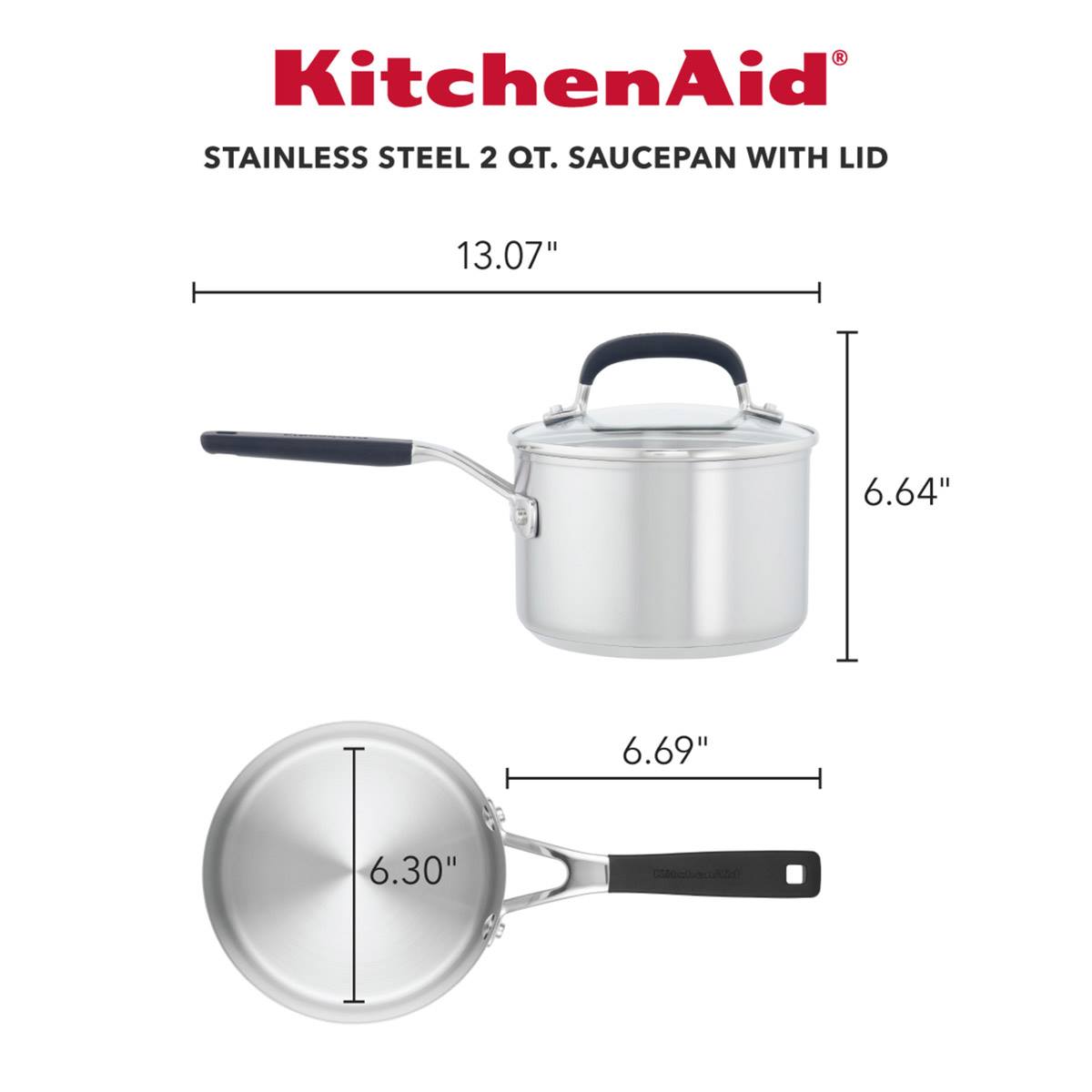 KitchenAid(R) 2qt. Stainless Steel Saucepan