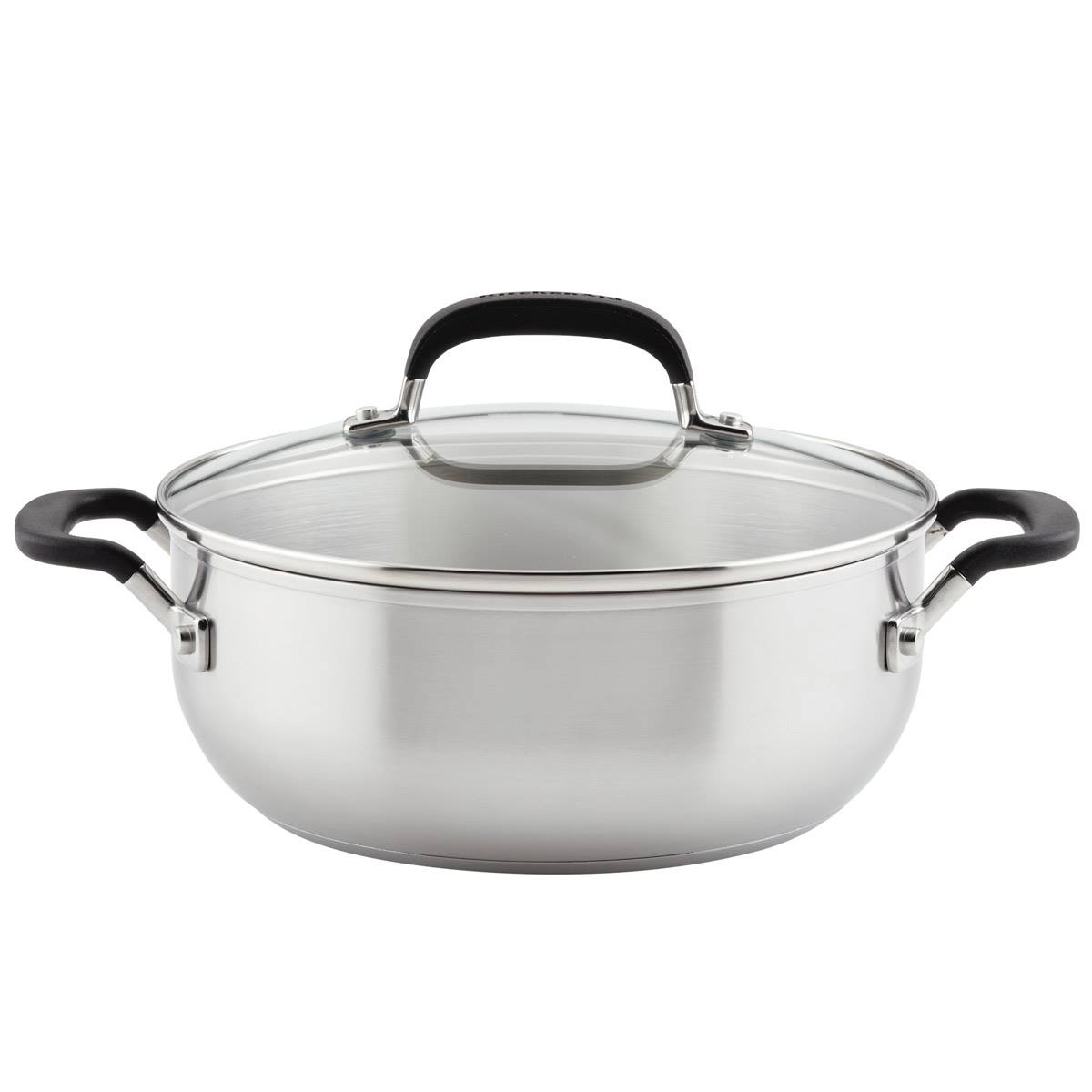 KitchenAid(R) Stainless Steel Covered Casserole - 4qt.