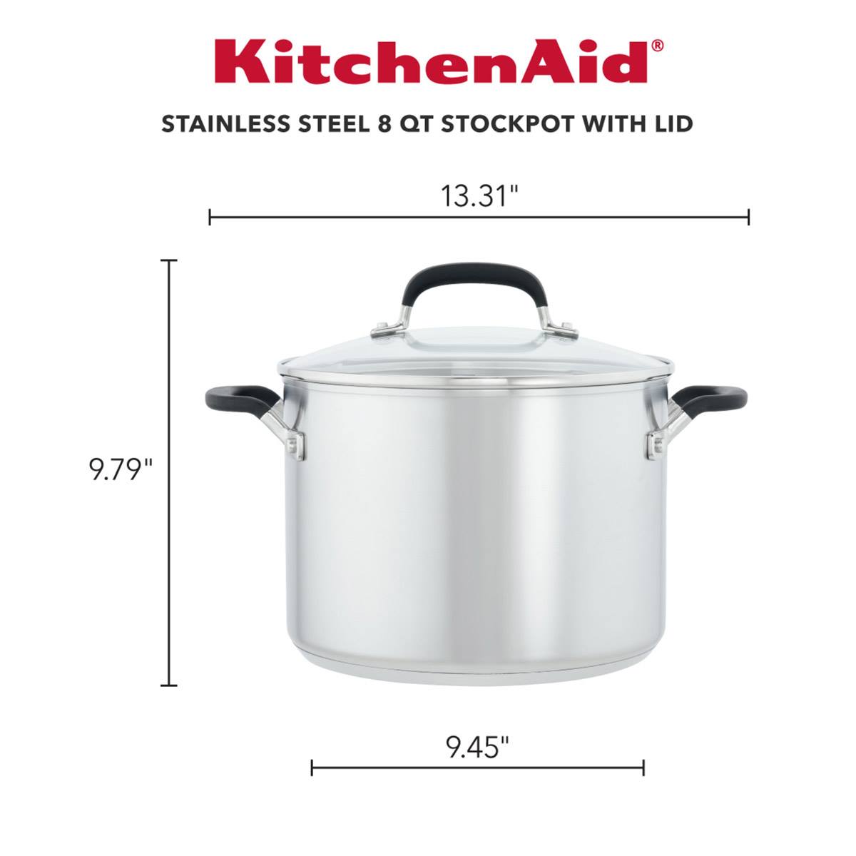 KitchenAid(R) Stainless Steel Covered Stockpot - 8qt.
