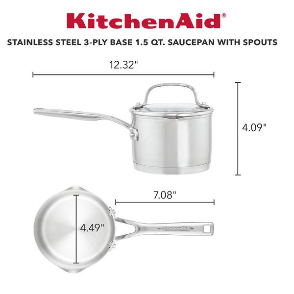 KitchenAid(R) Stainless Steel 3-Ply Base 1.5qt. Saucepan alternate view
