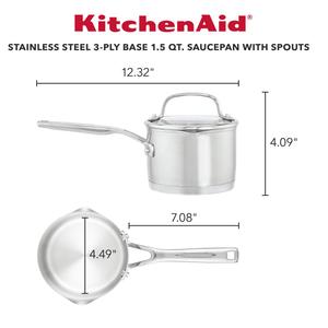KitchenAid(R) Stainless Steel 3-Ply Base 1.5qt. Saucepan alternate view
