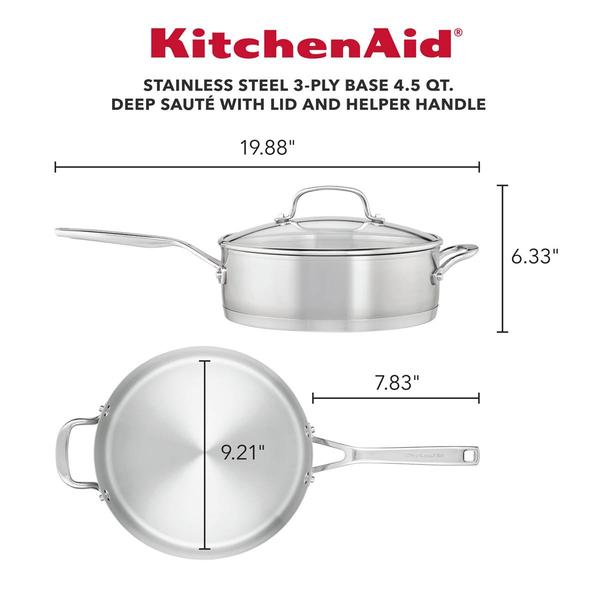 KitchenAid(R) Stainless Steel 3-Ply Base 4.5qt. Saute Pan alternate view