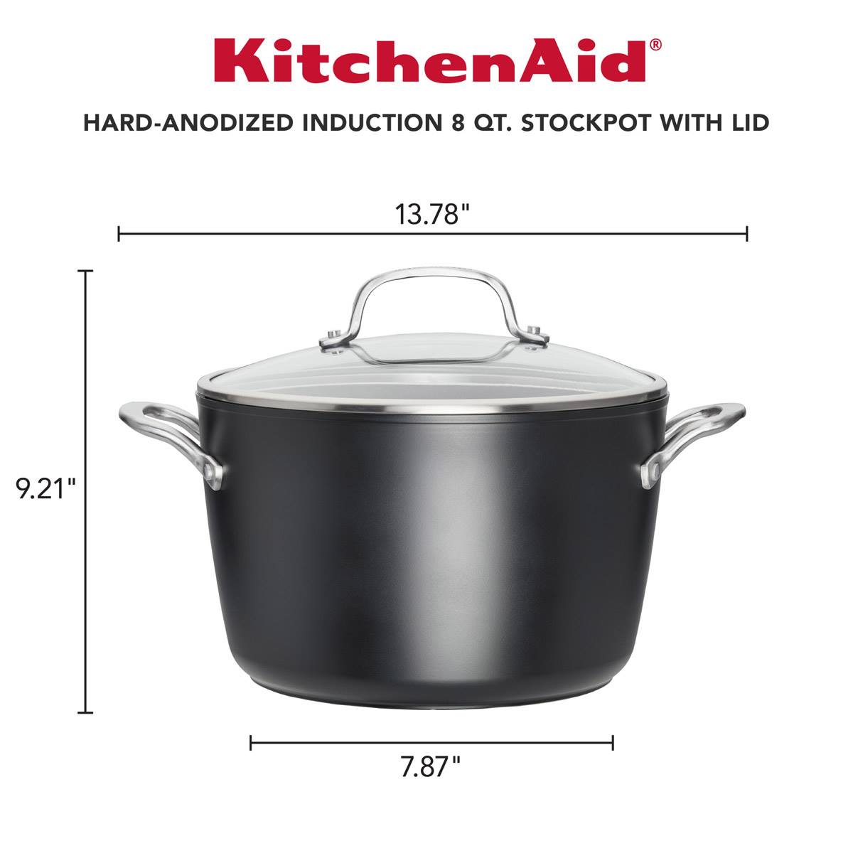 KitchenAid(R) Hard-Anodized Induction 8qt. Nonstick Stockpot