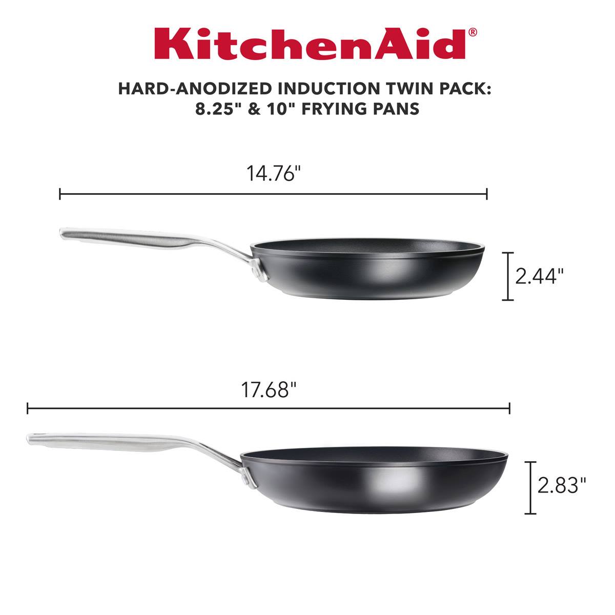 KitchenAid(R) Hard-Anodized Induction 2pc. Nonstick Frying Pan Set