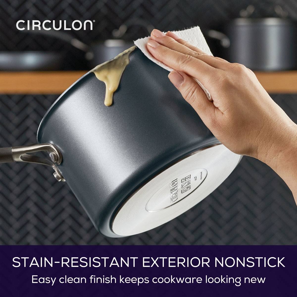 Circulon A1 Series Nonstick 3qt. Straining Saucepan W/Lid