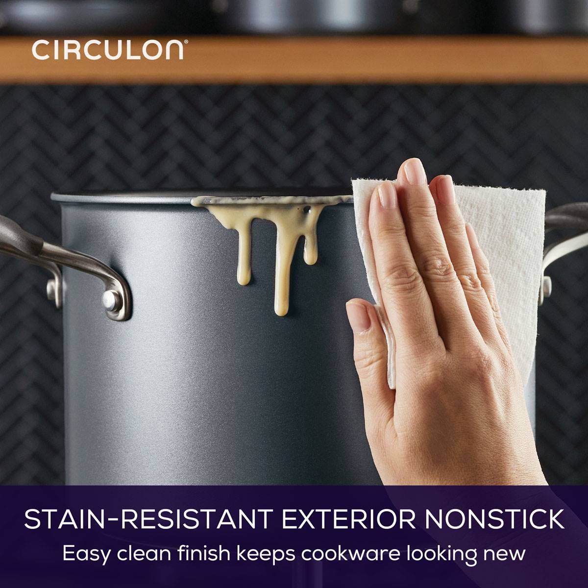 Circulon A1 Series Nonstick 8qt. Induction Stock Pot W/Lid