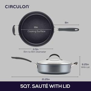Circulon(R) A1 Series Nonstick 5qt. Saute Pan w/Lid alternate view