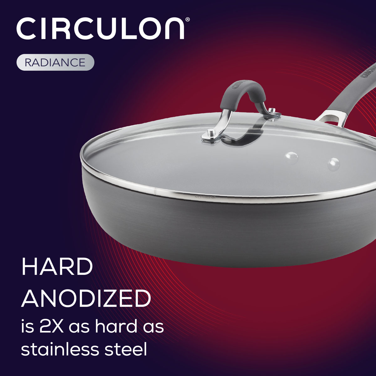Circulon(R) Radiance 12in. Hard-Anodized Non-Stick Deep Fry Pan
