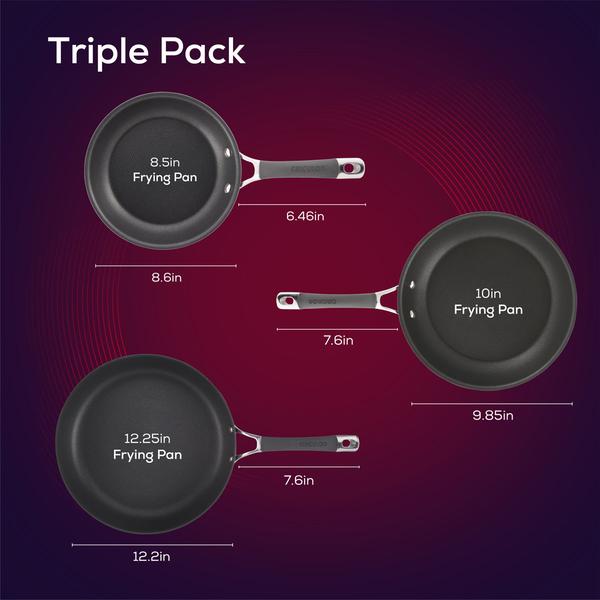 Circulon(R) Radiance 3pc. Hard-Anodized Non-Stick Frying Pan Set alternate view