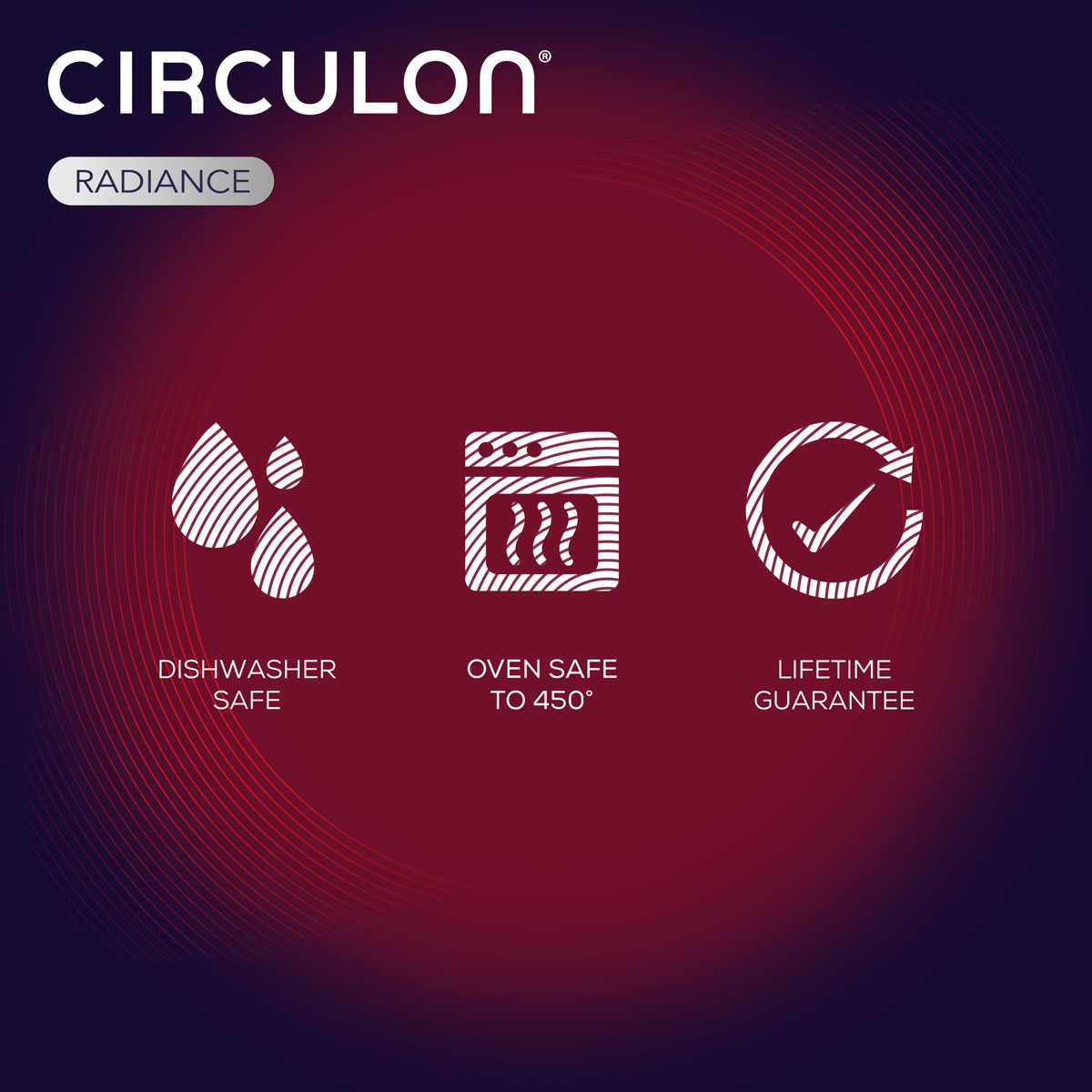 Circulon(R) Radiance 3pc. Hard-Anodized Non-Stick Frying Pan Set