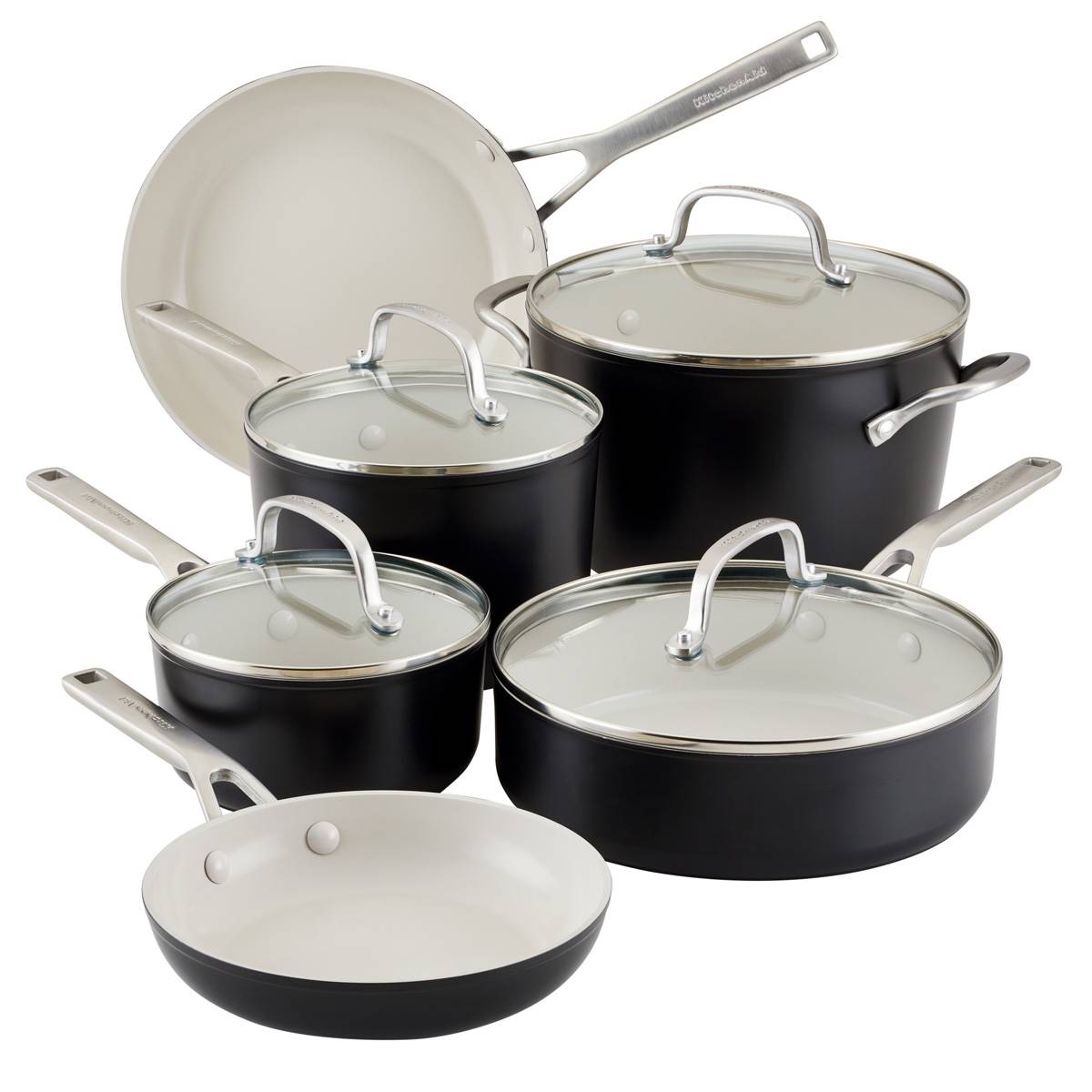 KitchenAid(R) 10pc. Hard Anodized Ceramic Nonstick Pots & Pans Set