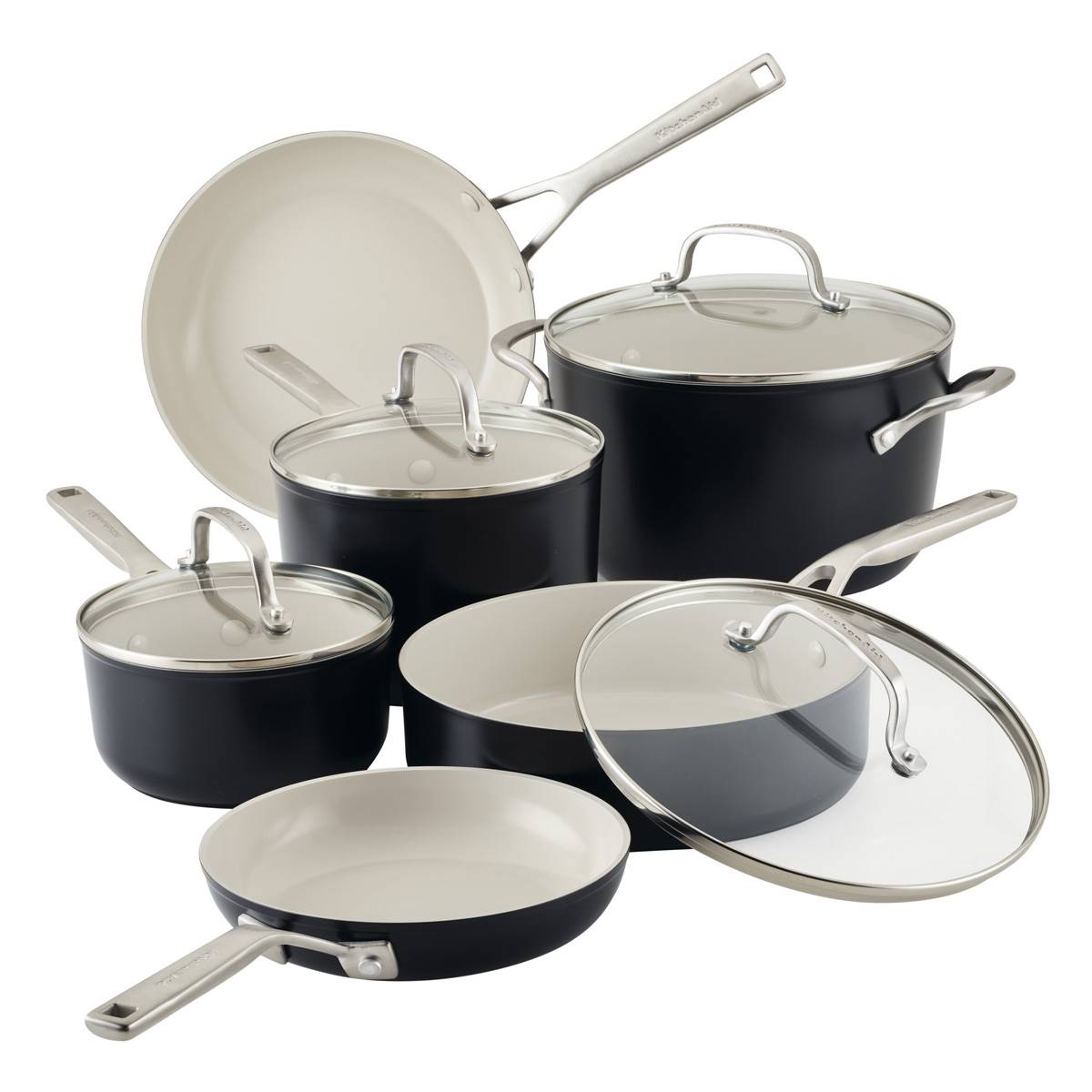 KitchenAid(R) 10pc. Hard Anodized Ceramic Nonstick Pots & Pans Set