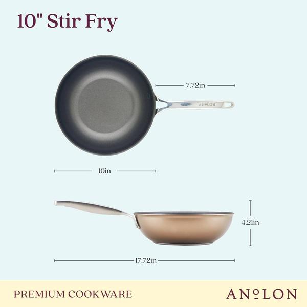 Anolon(R) Ascend 10in. Hard Anodized Nonstick Stir Fry Pan alternate view
