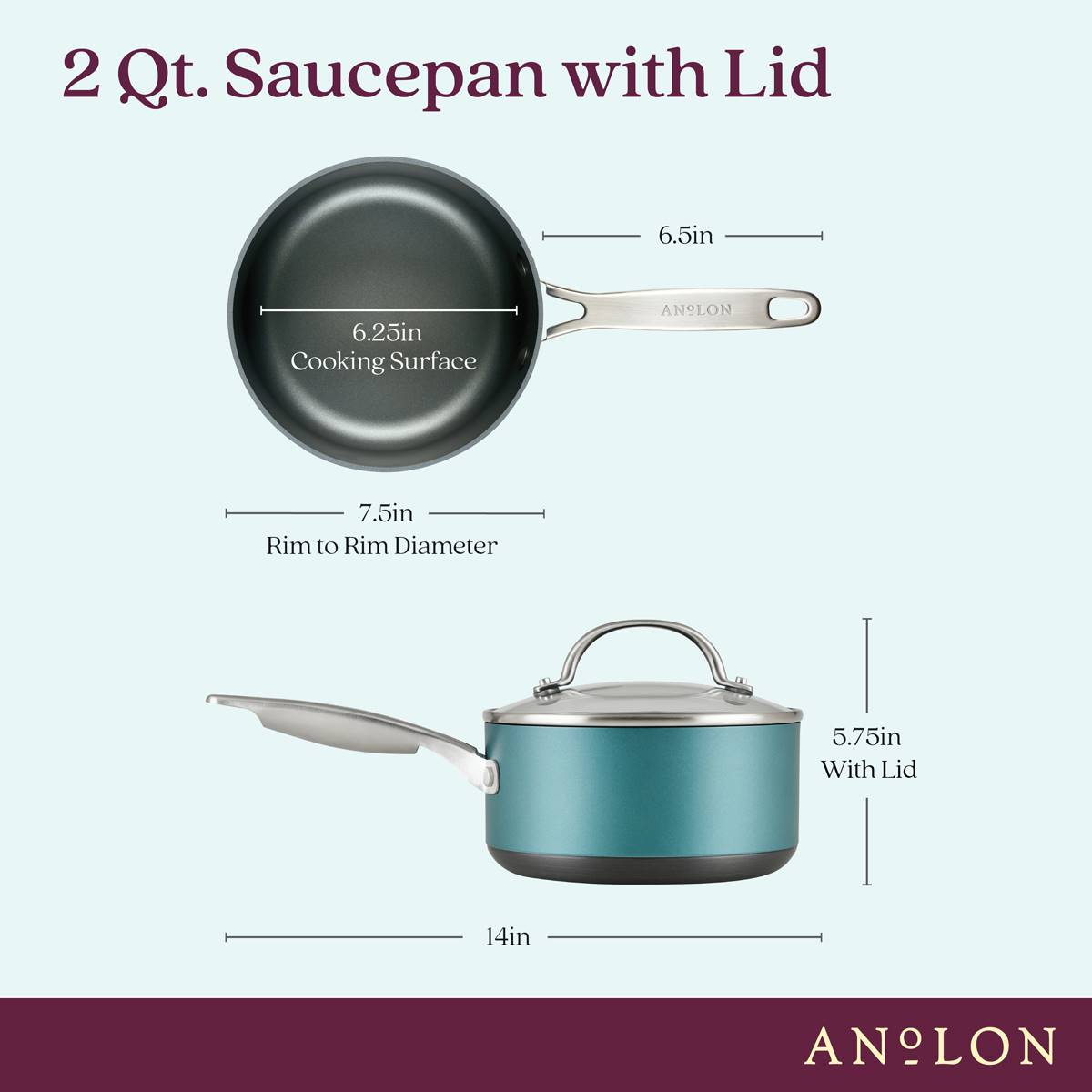 Anolon(R) Achieve Hard Anodized Nonstick 2qt. Sauce Pan