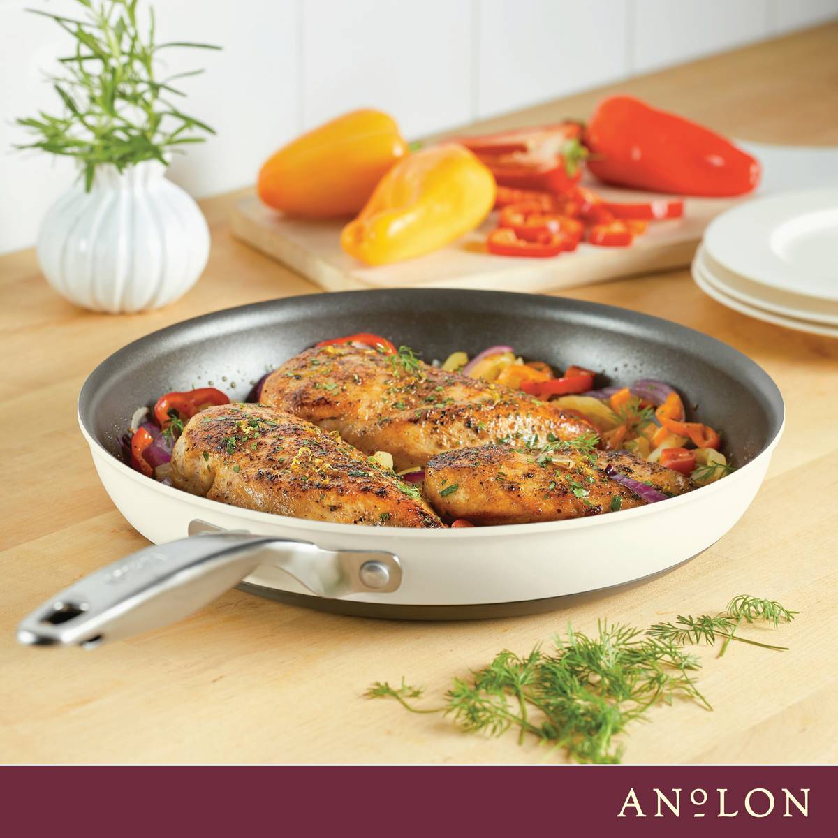 Anolon(R) Achieve Hard Anodized Nonstick 12in. Frying Pan