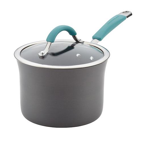 Rachael Ray Cucina Hard-Anodized Nonstick 3qt. Saucepan w/ Lid