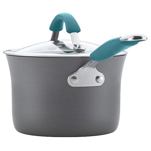 Rachael Ray Cucina Hard-Anodized Nonstick 3qt. Saucepan w/ Lid alternate view