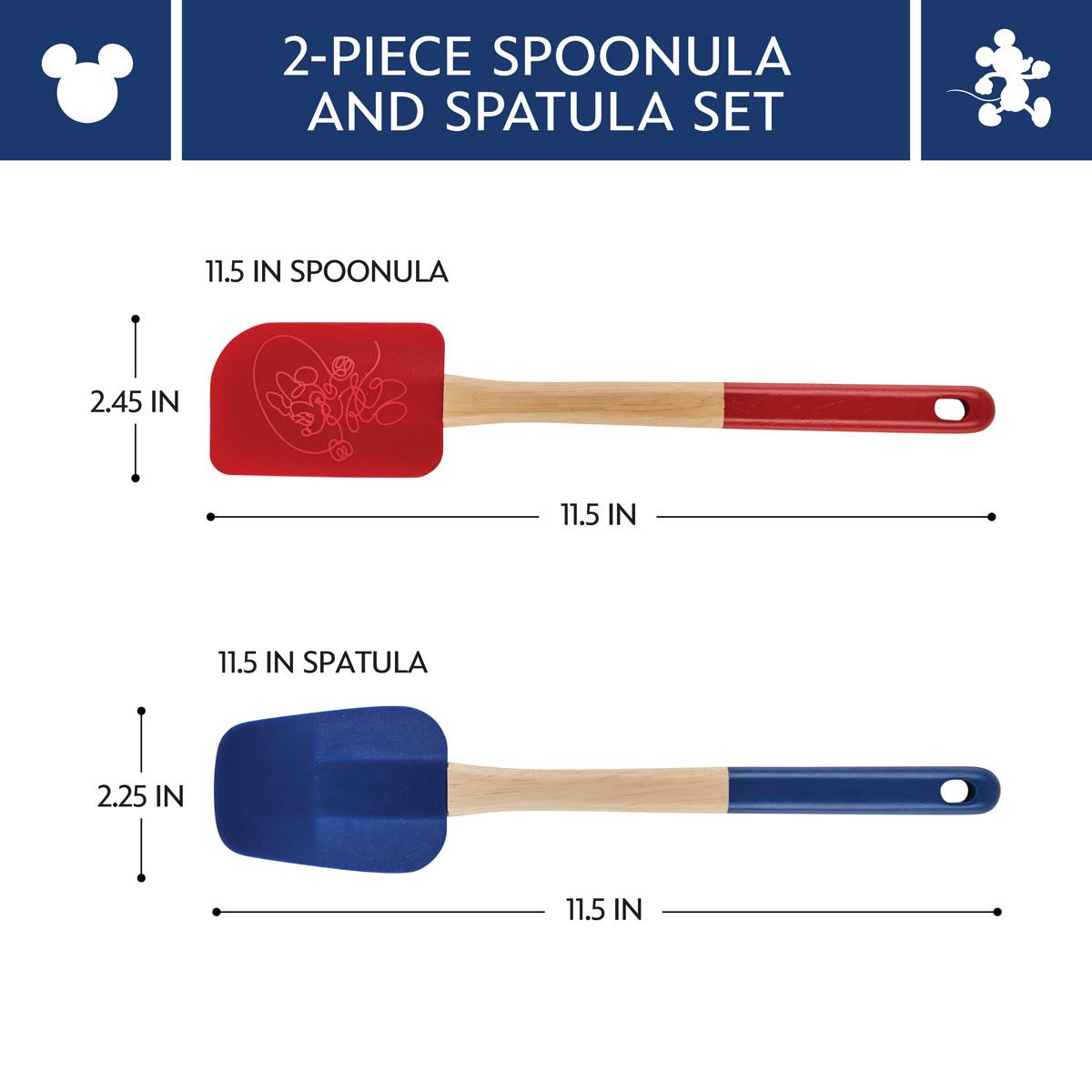 Disney Home Bon Voyage 2pc. Silicone Spatula & Spoonula Set