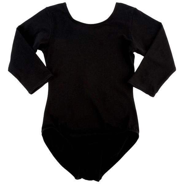 Girls (4-6x) Jacques Moret(R) Kids 3/4 Sleeve Solid Leotard